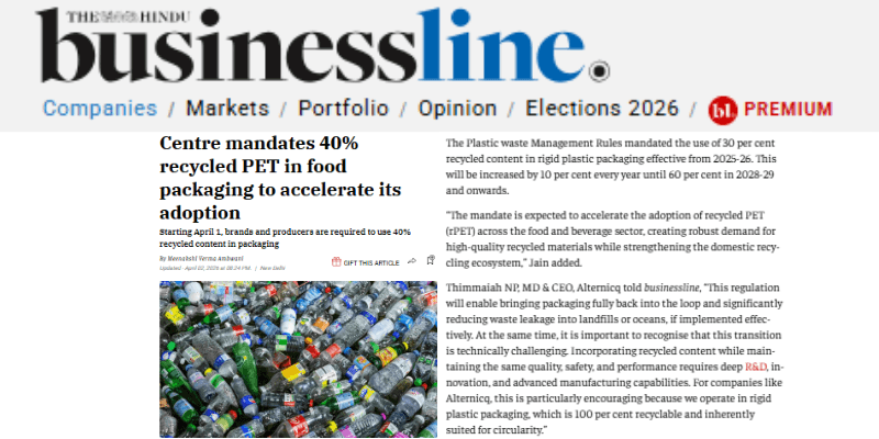 Recycled PET mandate accelerates sustainable packaging adoption nationwide.
