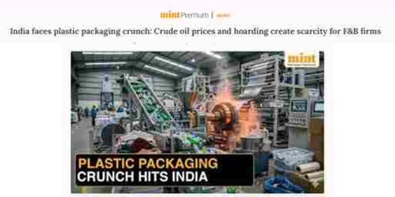Plastic shortages disrupt food and beverage packaging supply.